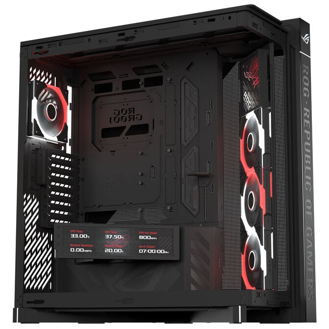 ASUS ROG Cronox GR801 PC-Geh&auml;use, Big-Tower, E-ATX, ARGB, Tempered Glass - schwarz image number 4