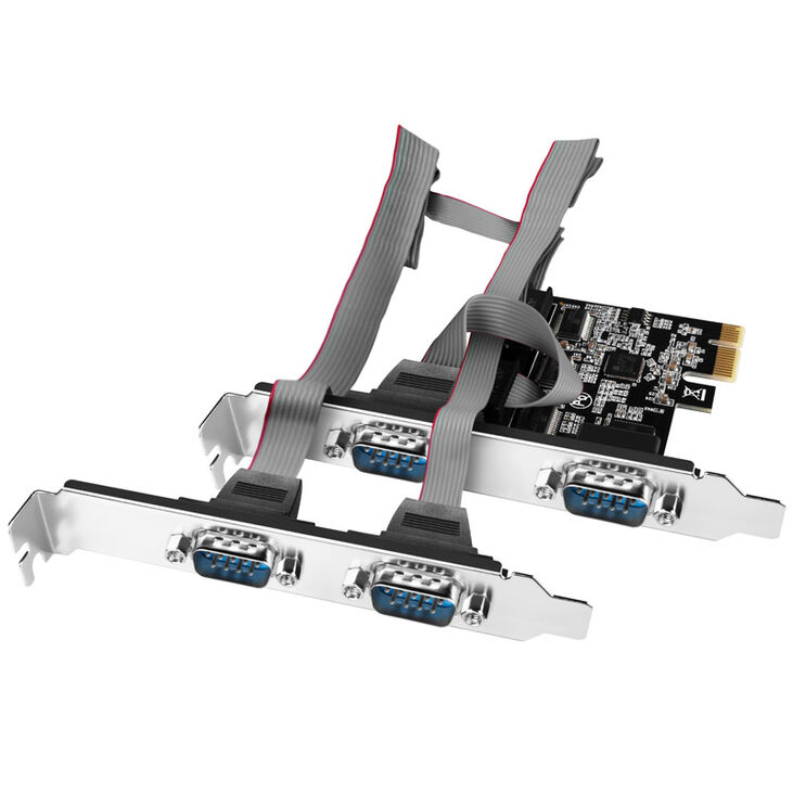 AXAGON PCEA-S4N PCIe-Adapter mit 4x Seriell-Ports - ASIX AX99100 Chipsatz image number 1