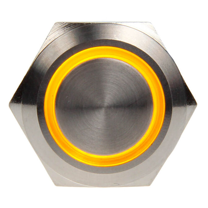 DimasTech Vandalismustaster 19mm - Silverline - gelb image number 1