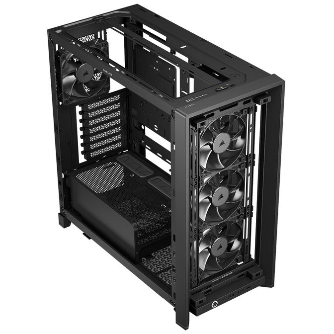 Corsair FRAME 4000D RS Wood PC Case, Mid-Tower, E-ATX - Wood, Black image number 6