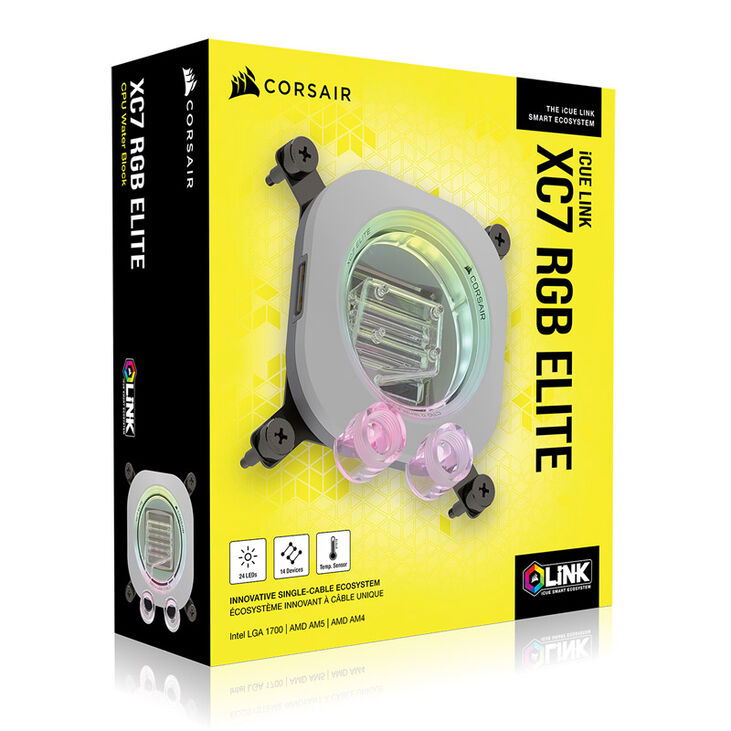 Corsair Hydro X Series XC7 RGB Elite CPU Water Block LGA 1700, AM4 / AM5 - white image number 4