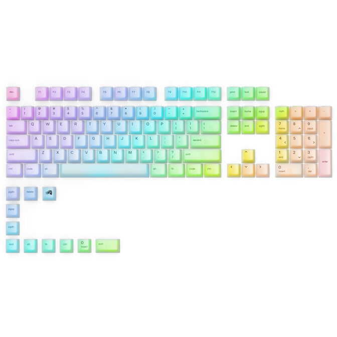 Glorious Polychroma RGB Keycaps - 115 Keycaps, ANSI, US-Layout, semi-transparent image number 1