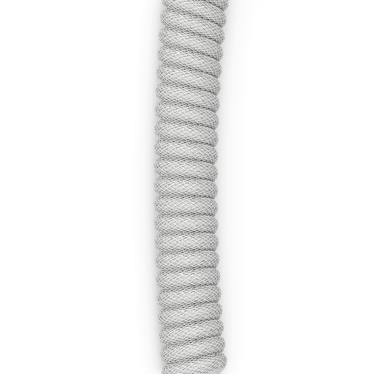 Glorious GMMK Coiled Cable Ghost White, Spiral Keyboard Cable, USB-C/USB-A - White image number 4