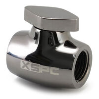 XSPC G1/4 Ball Valve - Brass, Black-Chrome