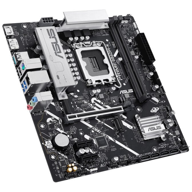 ASUS Prime B860M-K Motherboard, Socket LGA 1851, Intel B860, Micro-ATX, DDR5 image number 1