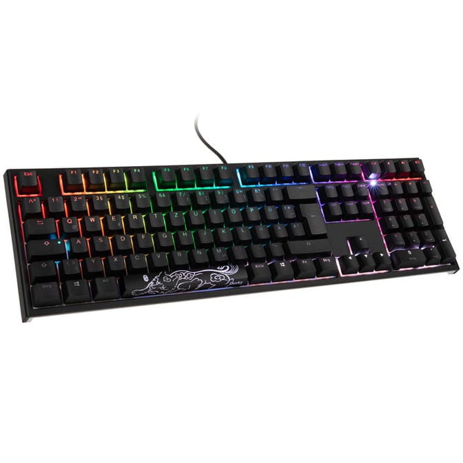 Ducky One 2 Backlit PBT Gaming Keyboard, MX-Black, RGB LED - black image number 0