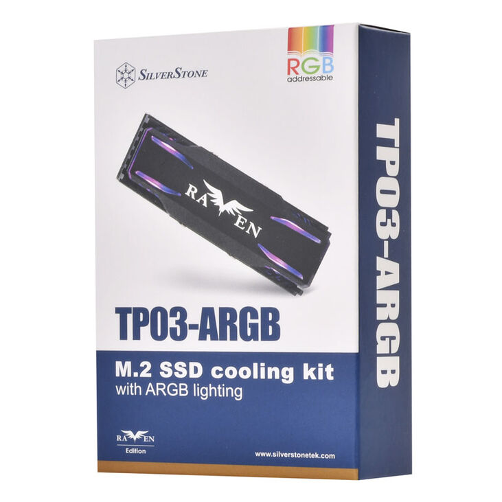 SilverStone SST-TP03-ARGB - M.2 SSD cooler with ARGB - black image number 6