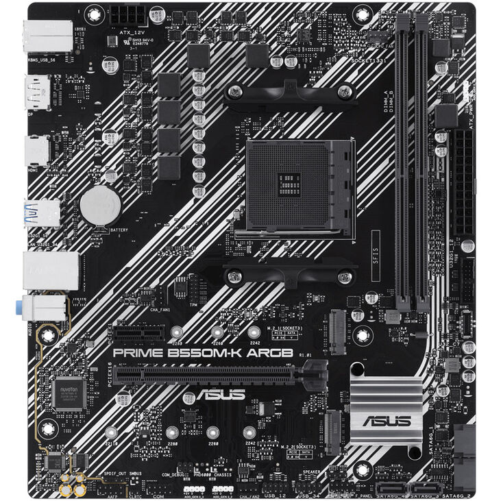 ASUS Prime B550M-K ARGB, AMD B550 Mainboard - Sockel AM4 image number 2