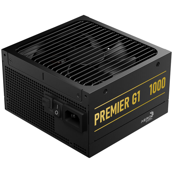AeroCool Premier G1 80 PLUS Gold Power Supply, PCIe 5.1, ATX 3.1 - 1000 Watt, black image number 0