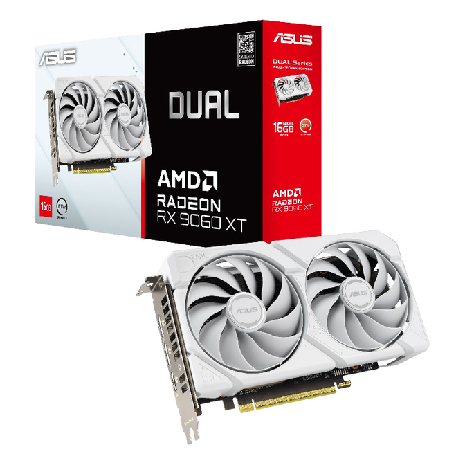 ASUS Dual Radeon RX 9060 XT White Edition, 16384 MB GDDR6 image number 0