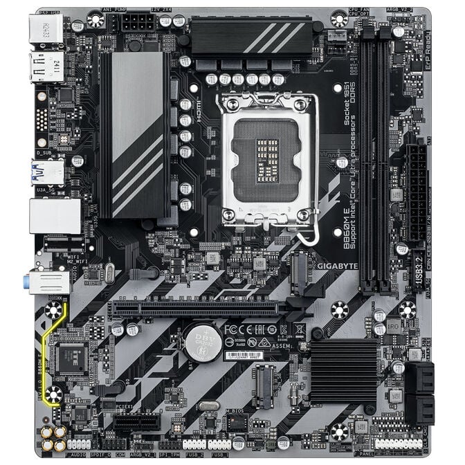 GIGABYTE B860M E Mainboard, Sockel LGA 1851, Intel B860, micro-ATX, DDR5 image number 2