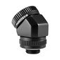PHANTEKS Glacier Rotary Hard-Tube Fitting 16mm 45 Grad G1/4 - schwarz, drehbar