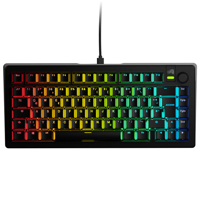 Glorious GMMK 3 75 % Custom Gaming-Tastatur - Pre-Built, ISO (DE), Fox Switches, schwarz image number 1