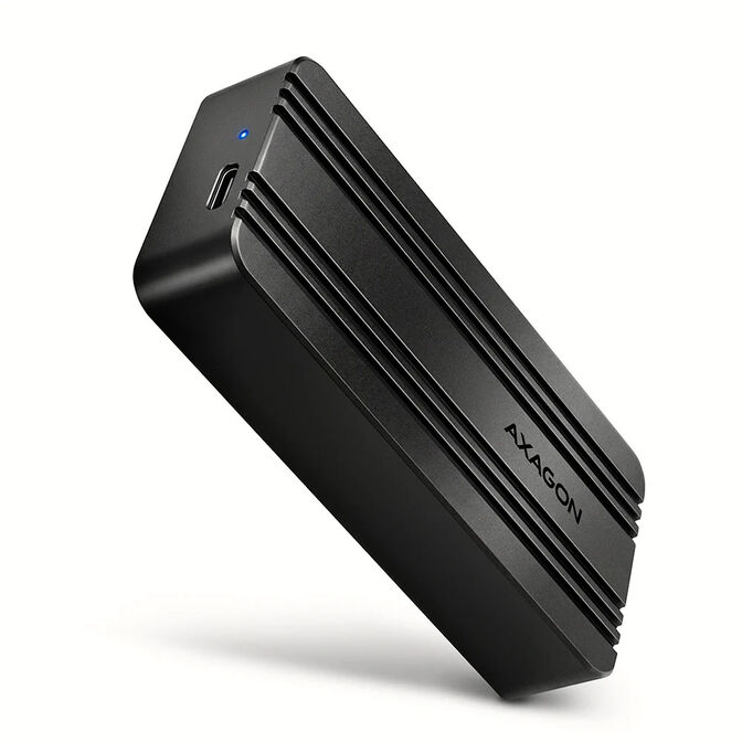 AXAGON EEM2-40G M.2 Enclosure, USB4, 40 Gbit/s, NVMe, Aluminium - Black image number 0