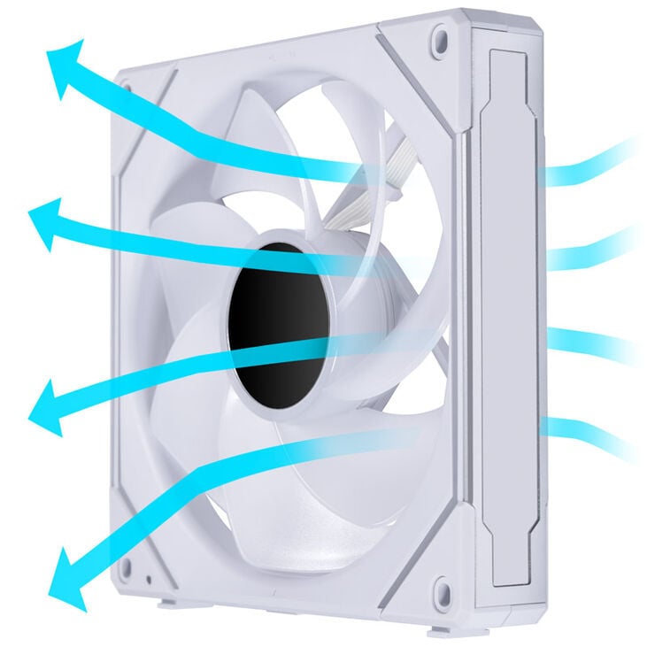 Lian Li UNI FAN SL-INF 140 ARGB Reverse Blade PWM Lüfter - 140mm, weiß image number 3