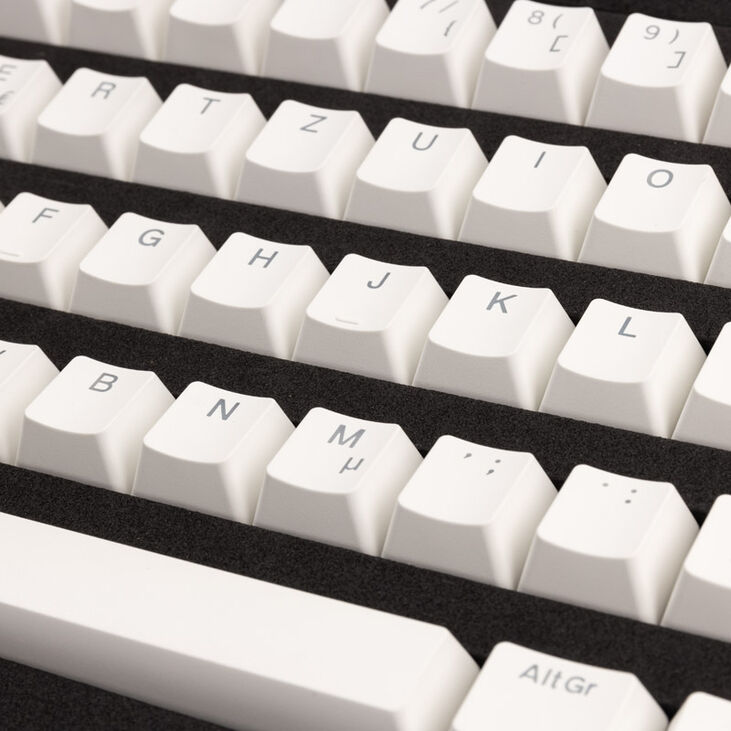Ducky PBT Double-Shot Keycap Set, DE Layout - white image number 2