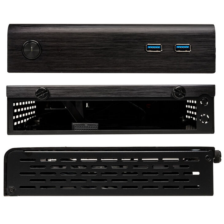 SilverStone SST-PT13B-USB3.0 Petit Thin-Mini-ITX Case - black image number 3