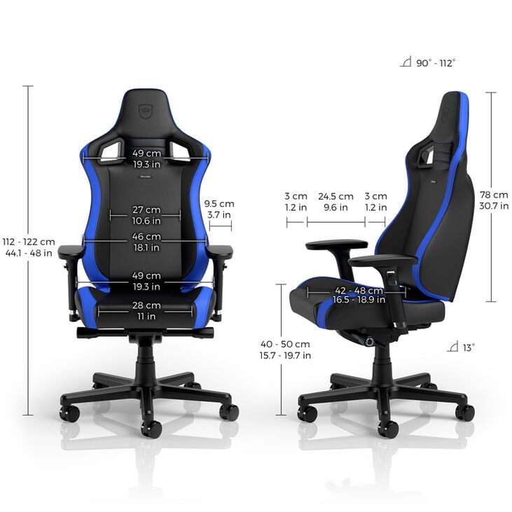 noblechairs EPIC Compact Gaming Stuhl  - schwarz/carbon/blau image number 1