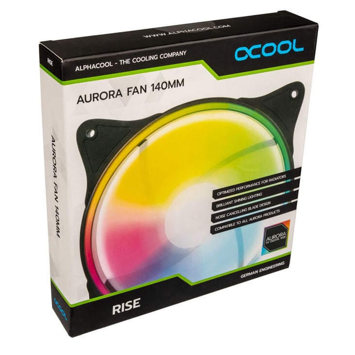Alphacool Rise Aurora PWM Fan - 140mm, black image number 7
