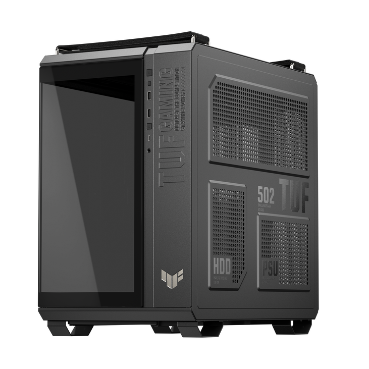 ASUS TUF Gaming GT502 Horizon PC-Gehäuse, Midi-Tower, ATX, Tempered Glass - schwarz image number 5