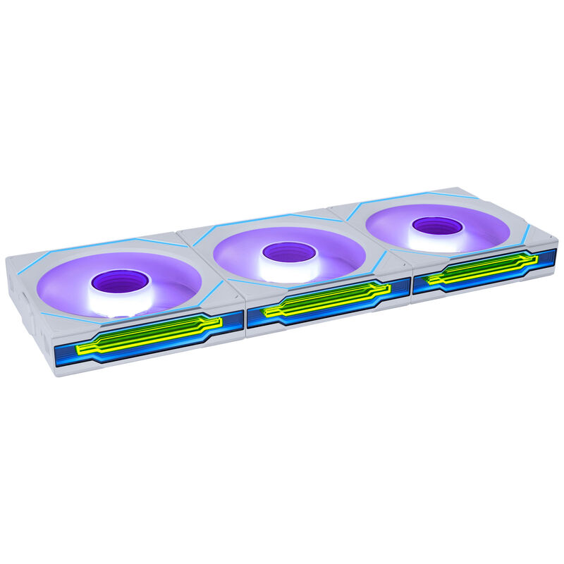 Lian Li UNI FAN SL-INF Wireless Lüfter, ARGB, PWM - 3er-Pack, mit Controller, Reverse-Blade, 120mm, weiß Image