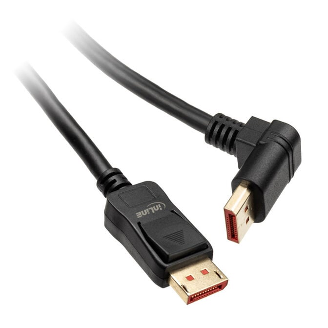 InLine 8K (UHD-2) DisplayPort Kabel, nach oben gewinkelt, schwarz - 3m image number 0