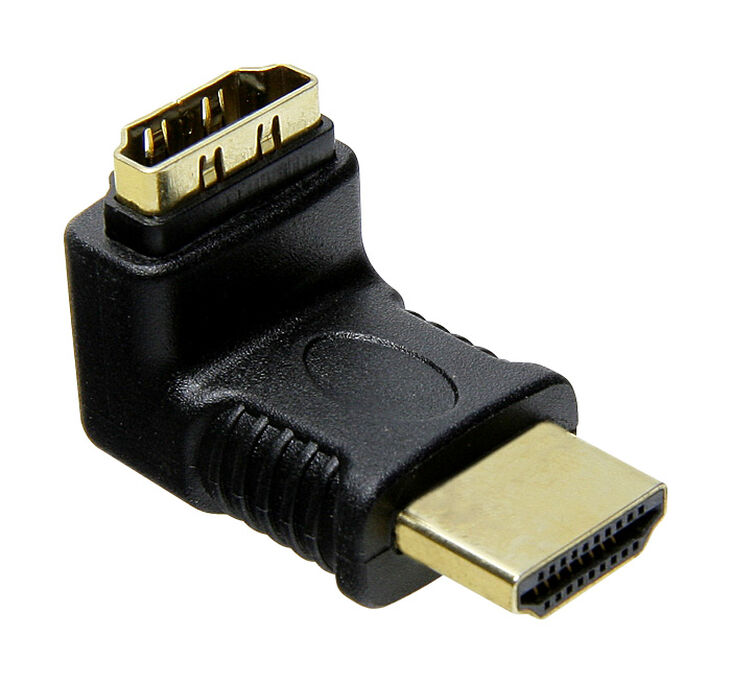 InLine HDMI Adapter Stecker/Buchse gewinkelt - schwarz image number 0