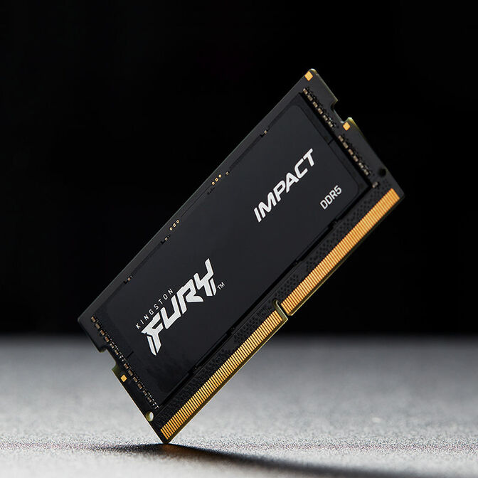 Kingston Fury Impact DDR5-6400 RAM, CL38, SO-DIMM, XMP - 16 GB, schwarz image number 2