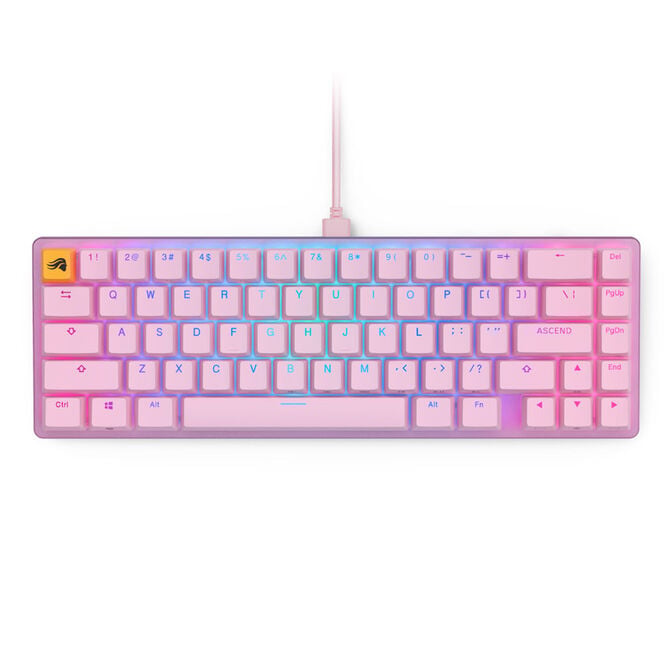 Glorious GMMK 2 Compact Tastatur - Fox Switches, ANSI-Layout, pink image number 1