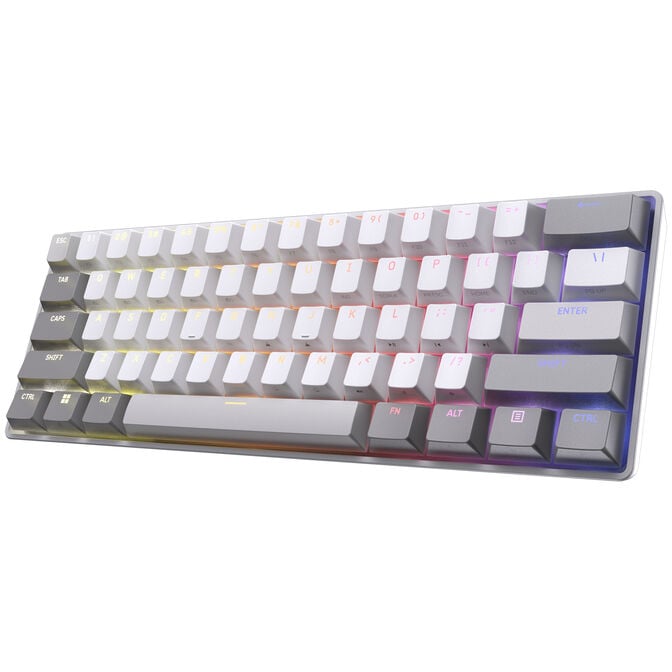 Corsair CLIPPER PRO MINI 60 Hall Effect Gaming Keyboard, Backlit RGB LED, CORSAIR MGX Core, WHT , PBT DS Keycaps image number 5