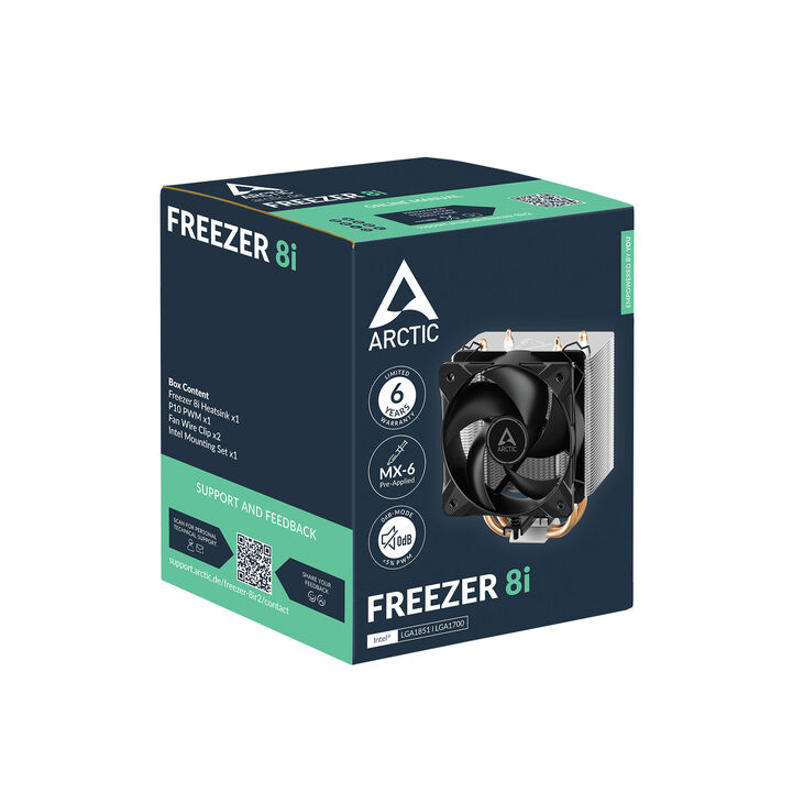 Arctic Freezer 8i CPU Cooler, Intel Socket 1851/1700, PWM – black, 100mm image number 5