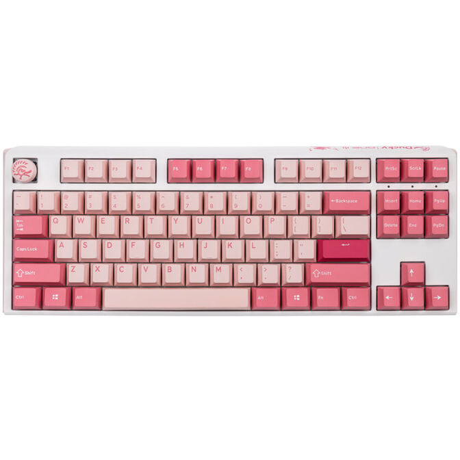 Ducky One 3 Gossamer TKL Pink Gaming Tastatur - MX-Black Clear Top (US) image number 1