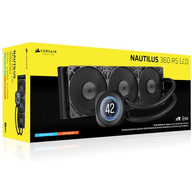Corsair Nautilus RS 360 LCD ARGB Komplett-Wasserk&uuml;hlung - 360 mm, schwarz image number 6