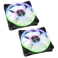 Corsair iCUE QL140 RGB PWM L&uuml;fter 2er Pack inkl. RGB-Controller - 140mm, schwarz