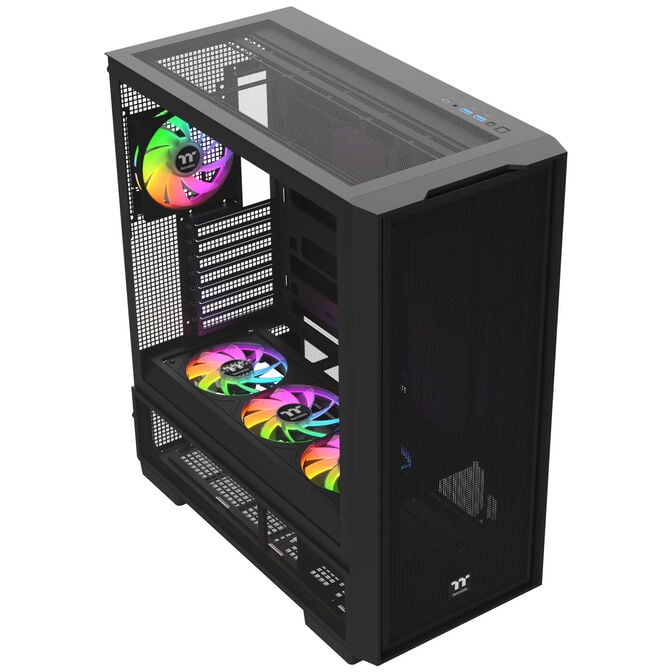 Thermaltake S380 TG ARGB PC-Geh&auml;use, Midi-Tower, ATX, Tempered Glass - inklusive 4x 120-mm-L&uuml;fter, schwarz image number 3