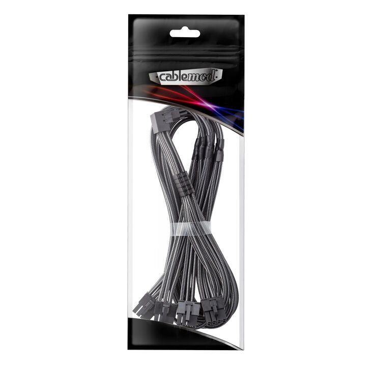 CableMod C-Series Pro Anschlusskabel - Variante A, 90°, 16-Pin zu 4x 8-Pin PCIe, carbon image number 2