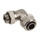 Connection 90 degrees G1/4 inch to 13/10mm - silver glossy
