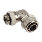 Connection 90 degrees G1/4 inch to 13/10mm - silver glossy