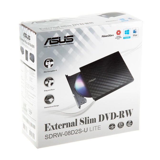ASUS SDRW-08D2S-U Lite DVD burner - external, black image number 4