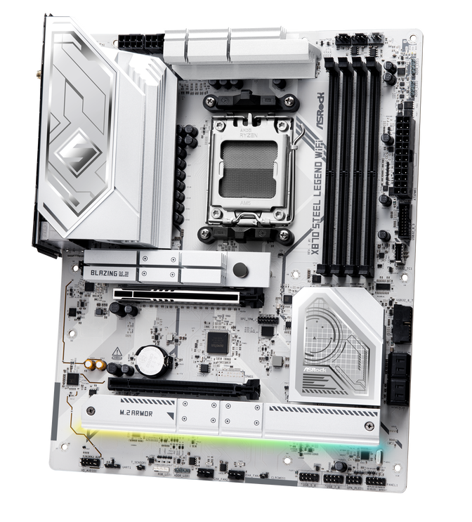 ASRock X870 Steel Legend WiFi motherboard, socket AM5, AMD X870, ATX, DDR5 image number 2
