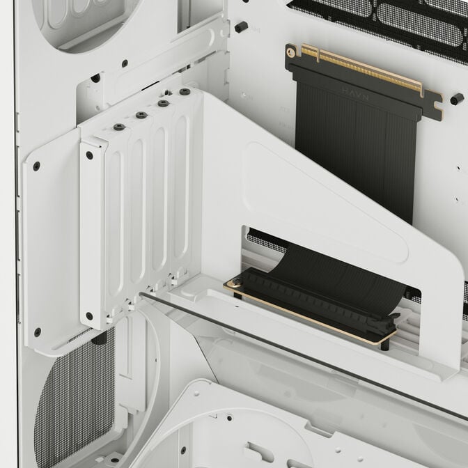 HAVN HS 360 VGPU PC-Geh&auml;use, Midi-Tower, vertikale GPU-Halterung - wei&szlig; image number 9