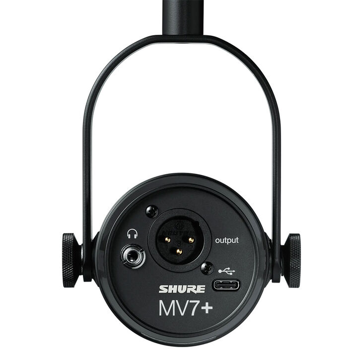 Shure MV7+-K Podcast Microphone XLR/USB - black image number 3