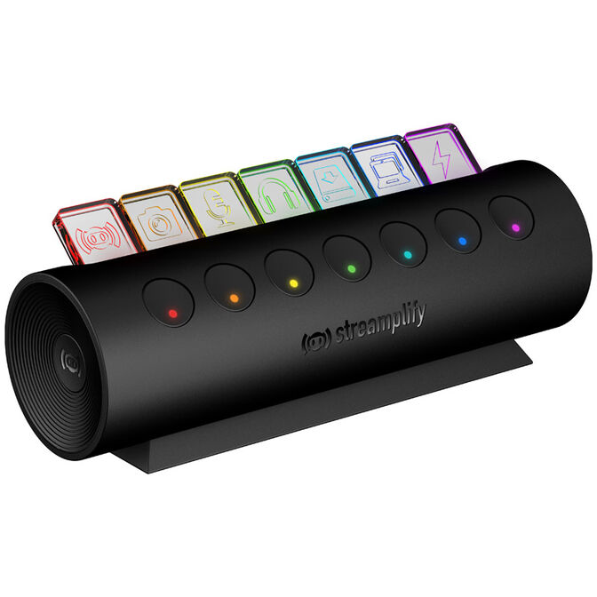 Streamplify HUB CTRL 7, 7x USB 3.0 Typ A, RGB, 12V, EU-Netzkabel - schwarz image number 0