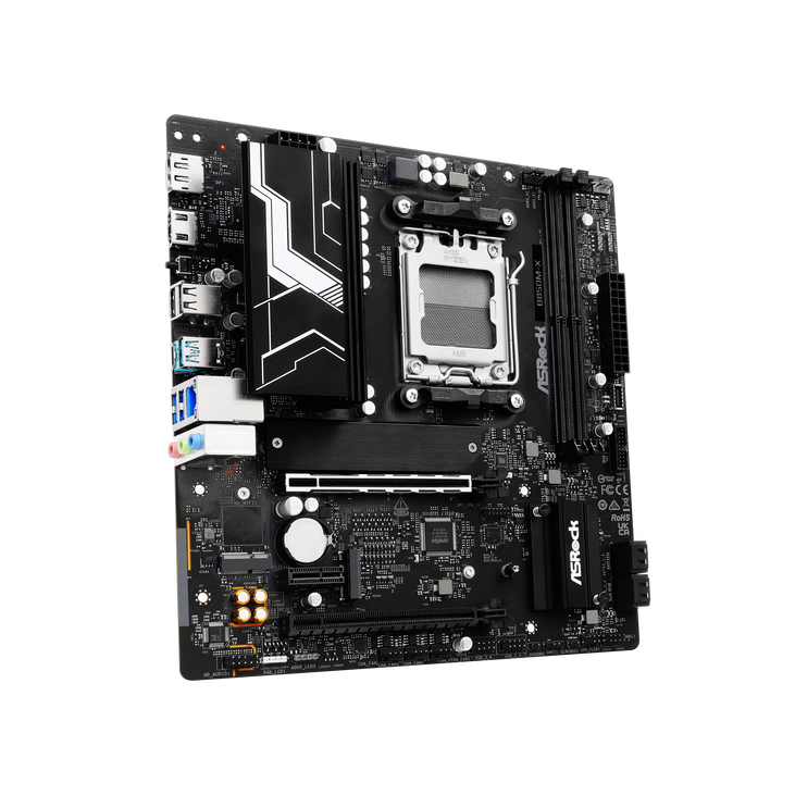 ASROCK B850M-X motherboard, Socket AM5, AMD B850, Micro-ATX, DDR5 image number 1