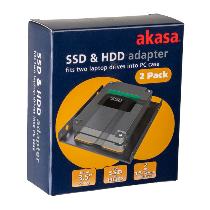 Akasa Dual 2,5 Zoll SSD & HDD Adapter für 3,5 Zoll - 2 Stück image number 4