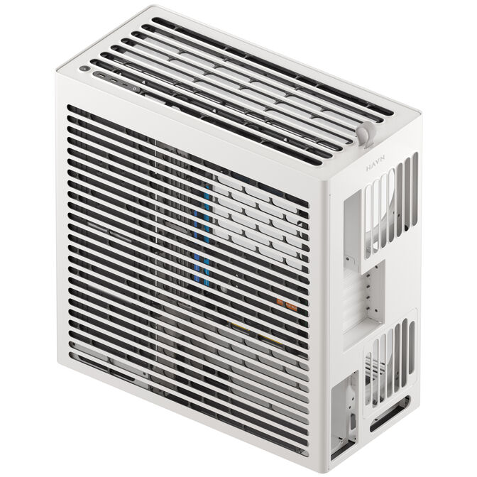 HAVN HS 420 VGPU PC Case, Mid Tower, E-ATX, Tempered Glass, PCIe 5.0 Riser Cable - White image number 3