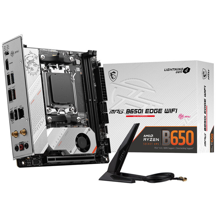 MSI MPG B650I Edge WiFi, Socket AM5, AMD B650l, Mini-ITX - DDR5 image number 0