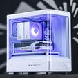 Jonsbo D200 PC Case, Mini Tower, mATX, Tempered Glass - white image number null