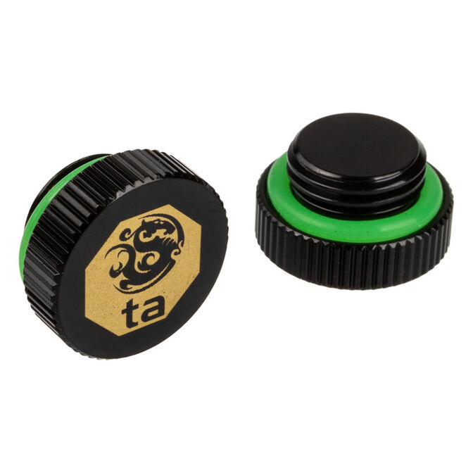 Bitspower Touchaqua Stop Plug G1/4 Inch Female Thread - 2-Pack, Black image number 0
