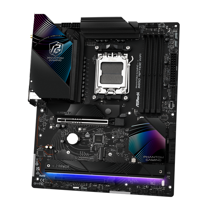 ASROCK B850 Riptide WiFi Mainboard, Sockel AM5, AMD B850, ATX, DDR5 image number 2